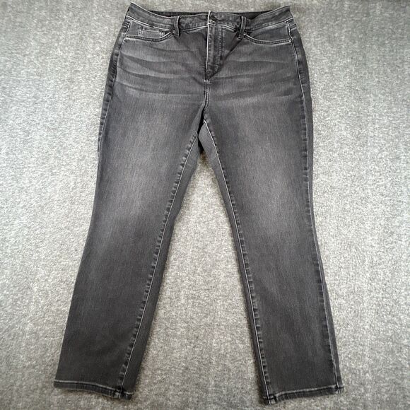 NYDJ Denim - NYDJ Alina Legging Jeans Womens Size 14 34x27 Black Stretch Lift Tuck Mid-Rise